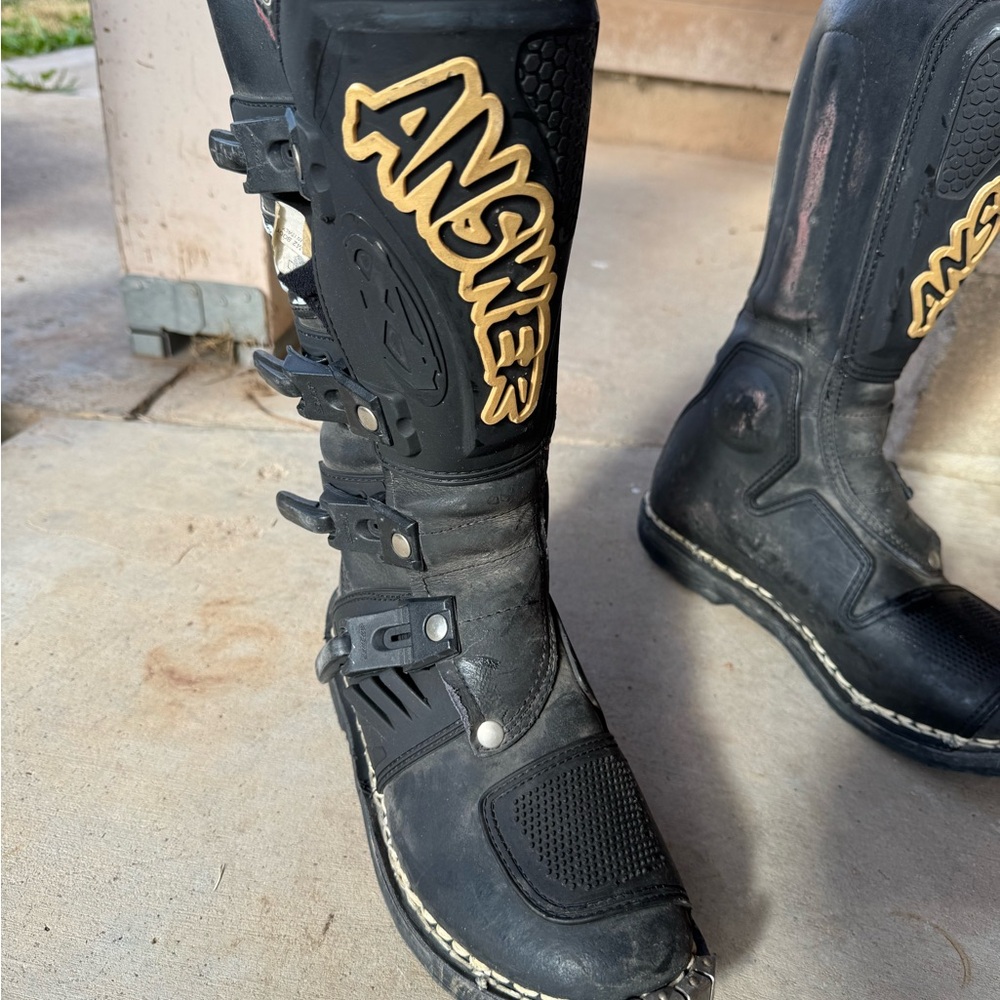 Answer Men's Black Motorcycle Boots